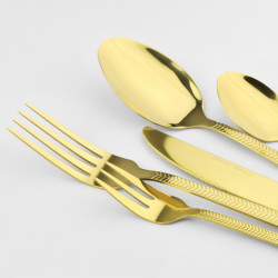 Komplet sztućców sztućce JAGNA 60-elementowy złoty
