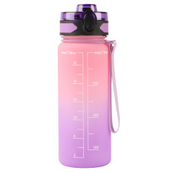 Butelka bidon na wodę napój TRITANOWA 800ML szczelna SPORTOWA Z PODZIAŁKĄ RÓŻOWA