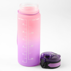 Butelka bidon na wodę napój TRITANOWA 800ML szczelna SPORTOWA Z PODZIAŁKĄ RÓŻOWA