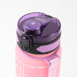 Zestaw butelka bidon na wodę napój TRITANOWA 800ML szczelna SPORTOWA Z PODZIAŁKĄ DLA DWOJGA