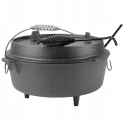 Kociołek żeliwny garnek myśliwski 31,5cm WĘGIERSKI NA OGNISKO GRILL ŻELIWO