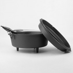 Kociołek żeliwny garnek myśliwski 31,5cm WĘGIERSKI NA OGNISKO GRILL ŻELIWO