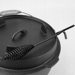 Kociołek żeliwny garnek myśliwski 31,5cm WĘGIERSKI NA OGNISKO GRILL ŻELIWO