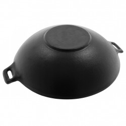 Patelnia żeliwna WOK z dwoma rączkami 37cm INDUKCJA KUCHNIA TAJSKA