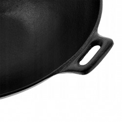 Patelnia żeliwna WOK z dwoma rączkami 37cm INDUKCJA KUCHNIA TAJSKA