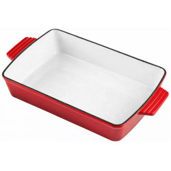 Forma do zapiekania żeliwna emaliowana 33x23cm czerwona