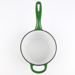 Komplet patelnia żeliwna 26cm rondel żeliwny 1,5L zielony INDUKCJA GAZ