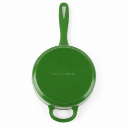 Rondel żeliwny emaliowany 1,5L zielony INDUKCJA GAZ PIEKARNIK 17,5cm