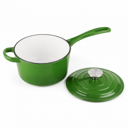 Rondel żeliwny emaliowany 1,5L zielony INDUKCJA GAZ PIEKARNIK 17,5cm