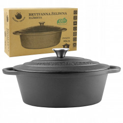 Brytfanna gęsiarka żeliwna ELŻBIETA 4L OGNISKO INDUKCJA GAZ PIEKARNIK
