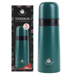 Termos ze stali nierdzewnej 2 kubki zielony 500ml