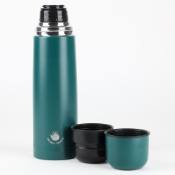 Termos ze stali nierdzewnej 2 kubki zielony 750ml