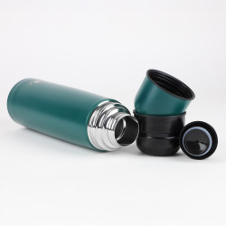Termos ze stali nierdzewnej 2 kubki zielony 750ml
