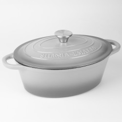 Brytfanna żeliwna emaliowana 29cm szara INDUKCJA GAZ PIEKARNIK