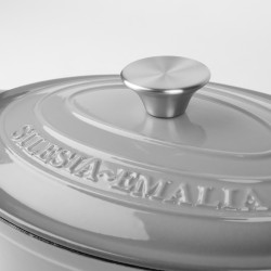 Brytfanna żeliwna emaliowana 29cm szara INDUKCJA GAZ PIEKARNIK