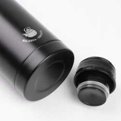 Termos ze stali nierdzewnej 2 kubki czarny 1000ml