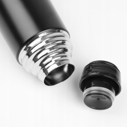 Termos ze stali nierdzewnej 2 kubki czarny 1000ml