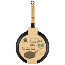 Patelnia żeliwna naleśnikowa LUDMIŁA 26cm INDUKCJA GAZ NON-STICK