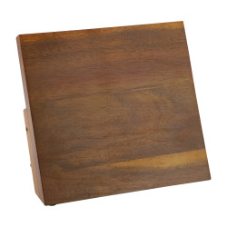 Komplet zestaw noży noże kuchenne 5 sztuk BLOK MAGNETYCZNY DREWNO PREMIUM