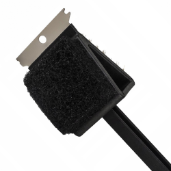 Szczotka do grilla 3w1 z drucianym włosiem, skrobakiem i gąbką czyszczącą 34.5x9.5cm