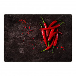 Szklana deska kuchenna 20x30cm SZKŁO HARTOWANE ZE WZOREM DO KROJENIA