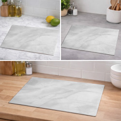 Szklana deska kuchenna 20x30cm SZKŁO HARTOWANE ZE WZOREM MARMUREK DO KROJENIA