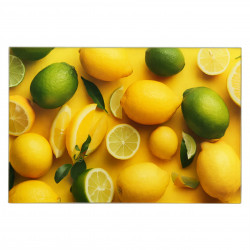 Szklana deska kuchenna 20x30cm SZKŁO HARTOWANE ZE WZOREM CYRYNY LIMONKI DO KROJENIA