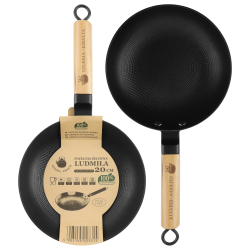 Zestaw patelni żeliwnych z drewnianą rączką LUDMIŁA 20cm + 28 cm