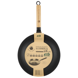 Zestaw patelni żeliwnych z drewnianą rączką LUDMIŁA 20cm + 28 cm
