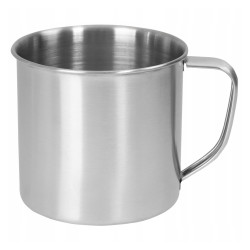 Kubek stalowy z uchwytem 650ml TURYSTYCZNY PIKNIKOWY WĘDKARSKI