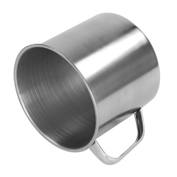 Kubek stalowy z uchwytem 500ml TURYSTYCZNY PIKNIKOWY WĘDKARSKI