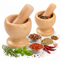 Moździerz z tłuczkiem kamienny TŁUCZEK DO UCIERANIA ZIÓŁ PRZYPRAW KUCHENNY