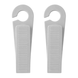 Odbojnik klin do drzwi 2 SZTUKI BLOKADA STOPER DRZWIOWY OGRANICZNIK SZARY