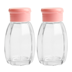 Zestaw solniczka pieprzniczka szklana 3,5 x 7,5 cm POJEMNIK NA SÓL PIEPRZ 2SZT.