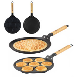 Zastaw patelni do nalesników pancake LUDMIŁA 27cm + 26cm INDUKCJA GAZ