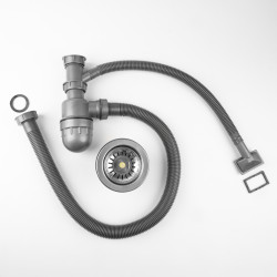 Zlewozmywak stalowy 1-komorowy 76x42x18cm prostokątny z ociekaczem po prawej stronie SILESIA EMALIA - 5