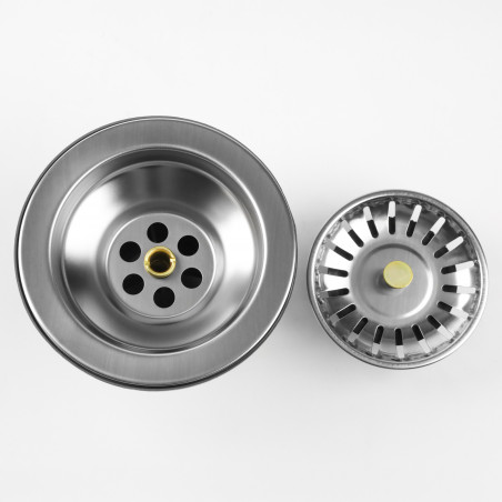 Zlewozmywak stalowy 1-komorowy 76x42x18cm prostokątny z ociekaczem po prawej stronie SILESIA EMALIA - 6