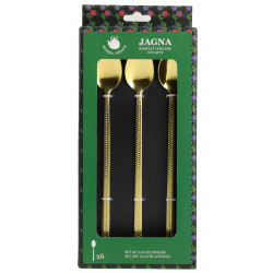 Komplet sztućców sztućce JAGNA 36-elementowy złoty