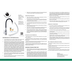 Bateria kuchenna elastyczna giętka CZARNA CHROM KRAN WYLEWKA ZLEWOZMYWAK SILESIA EMALIA - 15