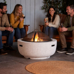 Palenisko ogrodowe 60 cm Z POKRYWĄ RUSZTEM GRILL - grill ogrodowy na taras, do ogrodu i na ognisko