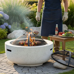 Palenisko ogrodowe 60 cm POKRYWA RUSZT GRILL - grill ogrodowy na taras, do ogrodu i na ognisko