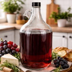 Balon gąsior dama szklana 5L BUTLA WINIARSKA WINO NALEWKI Z UCHEM I KORKIEM