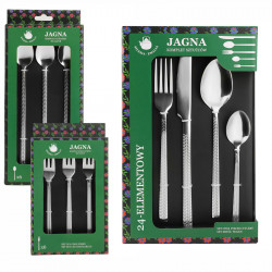Komplet sztućców sztućce JAGNA 36-elementowy srebrny