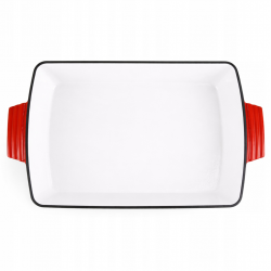 Forma do zapiekania żeliwna emaliowana 33x23x7cm czerwona NACZYNIE EMALIOWANE BRYTFANNA