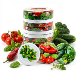 10x WIECZKO ZAKRĘTKI DO SŁOIKÓW FI 66 WIECZKA 6 ZACZEPÓW NAKRĘTKI WARZYWA