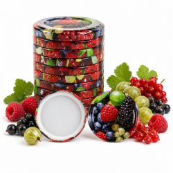 10x WIECZKO ZAKRĘTKI DO SŁOIKÓW FI 66 WIECZKA 6 ZACZEPÓW NAKRĘTKI OWOCE