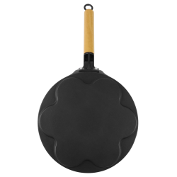 Patelnia żeliwna dołkownica LUDMIŁA 27cm + DOZOWNIK DO CIASTA PANCAKE PLACKI INDUKCJA